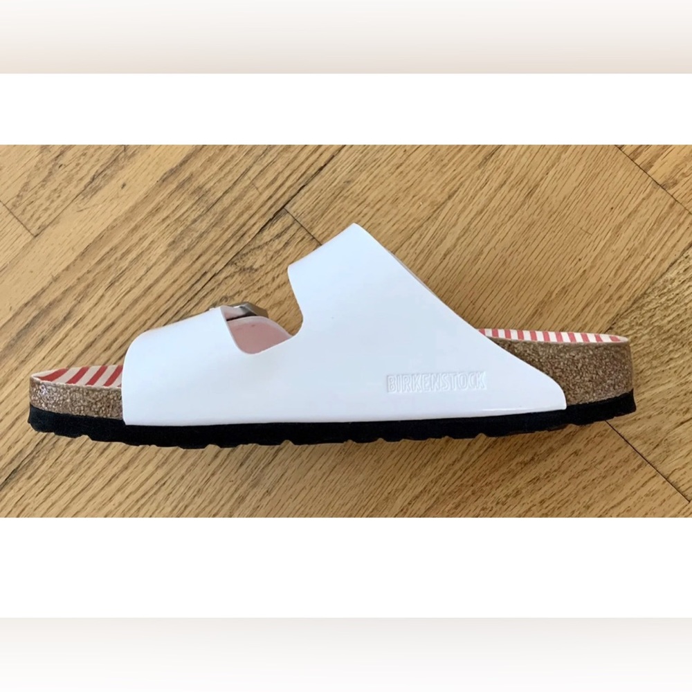 NWT BIRKENSTOCK Arizona White Birko-Flor Sandal Size 8 - Picture 7 of 17